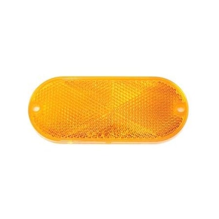 Truck-Lite Oval, Yellow, Reflector, 2 Screw Or Adhesive Mount 98001Y